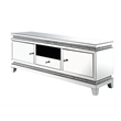 ACME Lotus TV Stand in Mirrored and Faux Crystals
