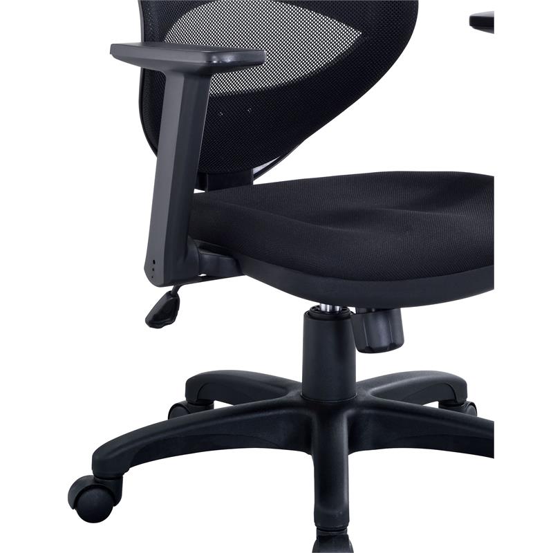ACME Arfon Plastic Gaming Chair with Mesh Metal Back in Black