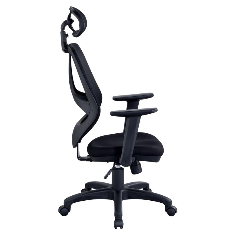 ACME Arfon Plastic Gaming Chair with Mesh Metal Back in Black