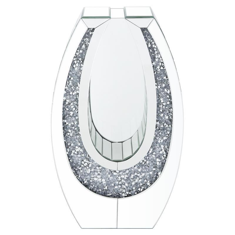 ACME Noralie Glass Accent Decor in Mirrored and Faux Diamonds
