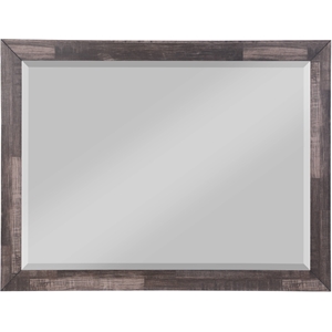 ACME Juniper Rectangular Wooden Frame Bedroom Mirror in Dark Cherry