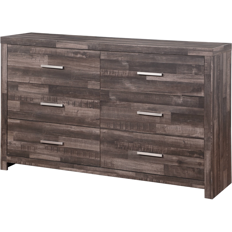ACME Juniper Modern Composite Wood 6-Drawer Bedroom Dresser in Dark Cherry