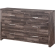 ACME Juniper Modern Composite Wood 6-Drawer Bedroom Dresser in Dark Cherry