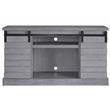ACME Amrita 2-Door Wooden TV Stand with Fireplace in Gray Oak