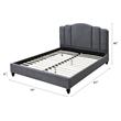 ACME Furniture Giada Channel-Tufted Fabric Eastern King Platform Bed in Charcoal