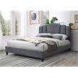 ACME Furniture Giada Channel-Tufted Fabric Eastern King Platform Bed in Charcoal