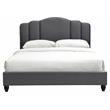 ACME Furniture Giada Channel-Tufted Fabric Eastern King Platform Bed in Charcoal
