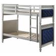 ACME Varian Twin over Twin Wooden Bunk Bed in Blue and Silver