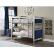 ACME Varian Twin over Twin Wooden Bunk Bed in Blue and Silver