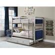 ACME Varian Twin over Twin Wooden Bunk Bed in Blue and Silver