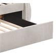 ACME Adkins Tufted Upholstered Twin Daybed and Trundle in Beige Velvet