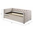ACME Romona Button Tufted Fabric Upholstered Twin Daybed and Trundle in Beige