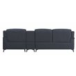 ACME Walcher 3-Piece Linen Fabric Sectional Sofa with Storage Console in Gray