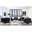 ACME Phifina Button Tufted Velvet Upholstered Loveseat with 2 Pillows in Black