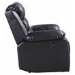 ACME Eilbra Faux Leather Power Recliner with Pillow Top Armrest in Black