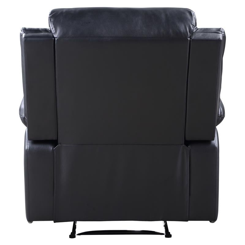 ACME Eilbra Faux Leather Power Recliner with Pillow Top Armrest in Black