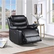 ACME Eilbra Faux Leather Power Recliner with Pillow Top Armrest in Black