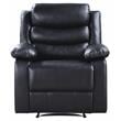 ACME Eilbra Faux Leather Power Recliner with Pillow Top Armrest in Black