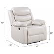 ACME Eilbra Faux Leather Power Recliner with Pillow Top Armrest in Beige
