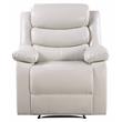 ACME Eilbra Faux Leather Power Recliner with Pillow Top Armrest in Beige