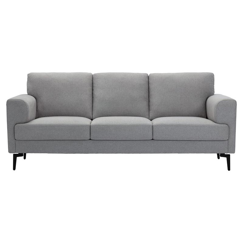 ACME Kyrene Linen Fabric Upholstery Sofa with Loose Back in Light Gray