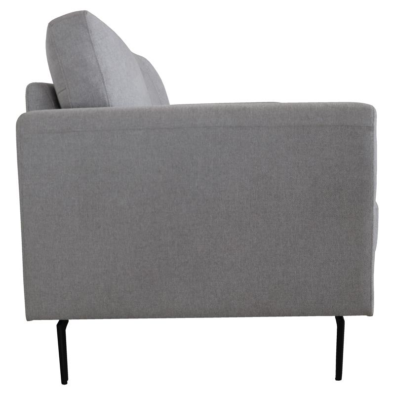 ACME Kyrene Linen Fabric Upholstery Sofa with Loose Back in Light Gray