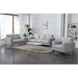 ACME Kyrene Linen Fabric Upholstery Sofa with Loose Back in Light Gray