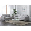 ACME Kyrene Linen Fabric Upholstery Sofa with Loose Back in Light Gray