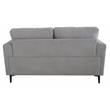 ACME Kyrene Linen Fabric Upholstered Loveseat with Track Armrest in Light Gray