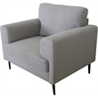 ACME Kyrene Fabric Upholstery Chair with Loose Back Cushion in Light Gray