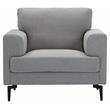 ACME Kyrene Fabric Upholstery Chair with Loose Back Cushion in Light Gray