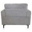 ACME Kyrene Fabric Upholstery Chair with Loose Back Cushion in Light Gray