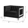 ACME Heibero Button Tufted Velvet Upholstery Chair with Acrylic Legs in Black