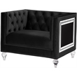 ACME Heibero Button Tufted Velvet Upholstery Chair with Acrylic Legs in Black