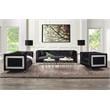 ACME Heibero Button Tufted Velvet Upholstery Chair with Acrylic Legs in Black