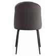 ACME Abraham Tufted Fabric Upholstery Side Chair in Gray and Black Set of 2