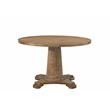 ACME Yotam Round Wooden Single Pedestal Dining Table in Salvaged Oak