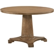 ACME Yotam Round Wooden Single Pedestal Dining Table in Salvaged Oak