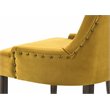 ACME Farren Tufted Upholsterd Side Chair in Yellow and Espresso
