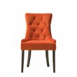 ACME Farren Side Chair in Orange Velvet and Espresso Finish