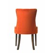 ACME Farren Side Chair in Orange Velvet and Espresso Finish