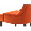 ACME Farren Side Chair in Orange Velvet and Espresso Finish