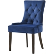 ACME Farren Tufted Upholstered Side Chair in Blue and Espresso