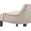 ACME Farren Fabriic Tufted Nail-Head Trim Side Chair in Beige and Espresso