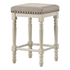 acme tasnim counter height stool in oak and antique white finish