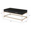 ACME Adiel Wooden Coffee Table with 2 Storage Drawers in Black and Gold