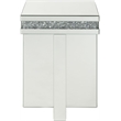 ACME Noralie Square Glass End Table with Cross Base in Mirrored