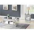 ACME Noralie Rectangular Glass End Table with 2 Tier Shelf in Mirrored