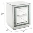 ACME Noralie Rectangular Glass End Table with 2 Tier Shelf in Mirrored
