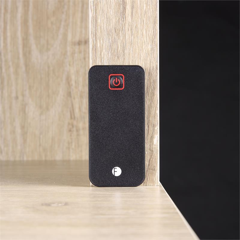 ACME Furniture Noralie Electric Wood Fireplace with LED in Mirrored and Faux Diamonds